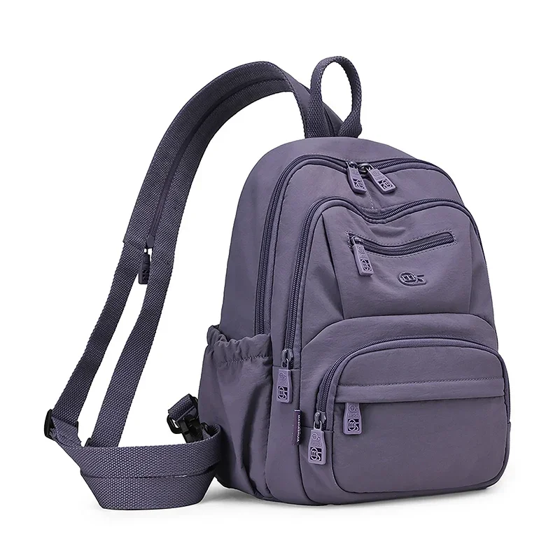 Large Capacity Nylon Backpack Women's Commuter Travel Casual Bag Soft Handle Zipper Closure Korean Style Bag
