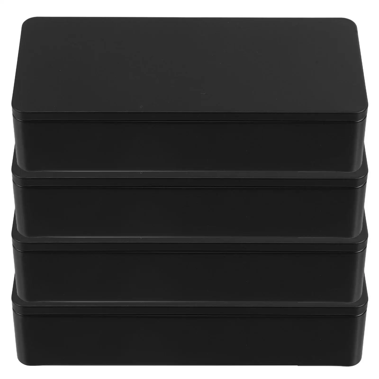 

4 Pcs Tea Packaging Iron Box Storage Organizer Small Holder Container Mini Metal Tin Portable Cans Canister Teabag Sachets