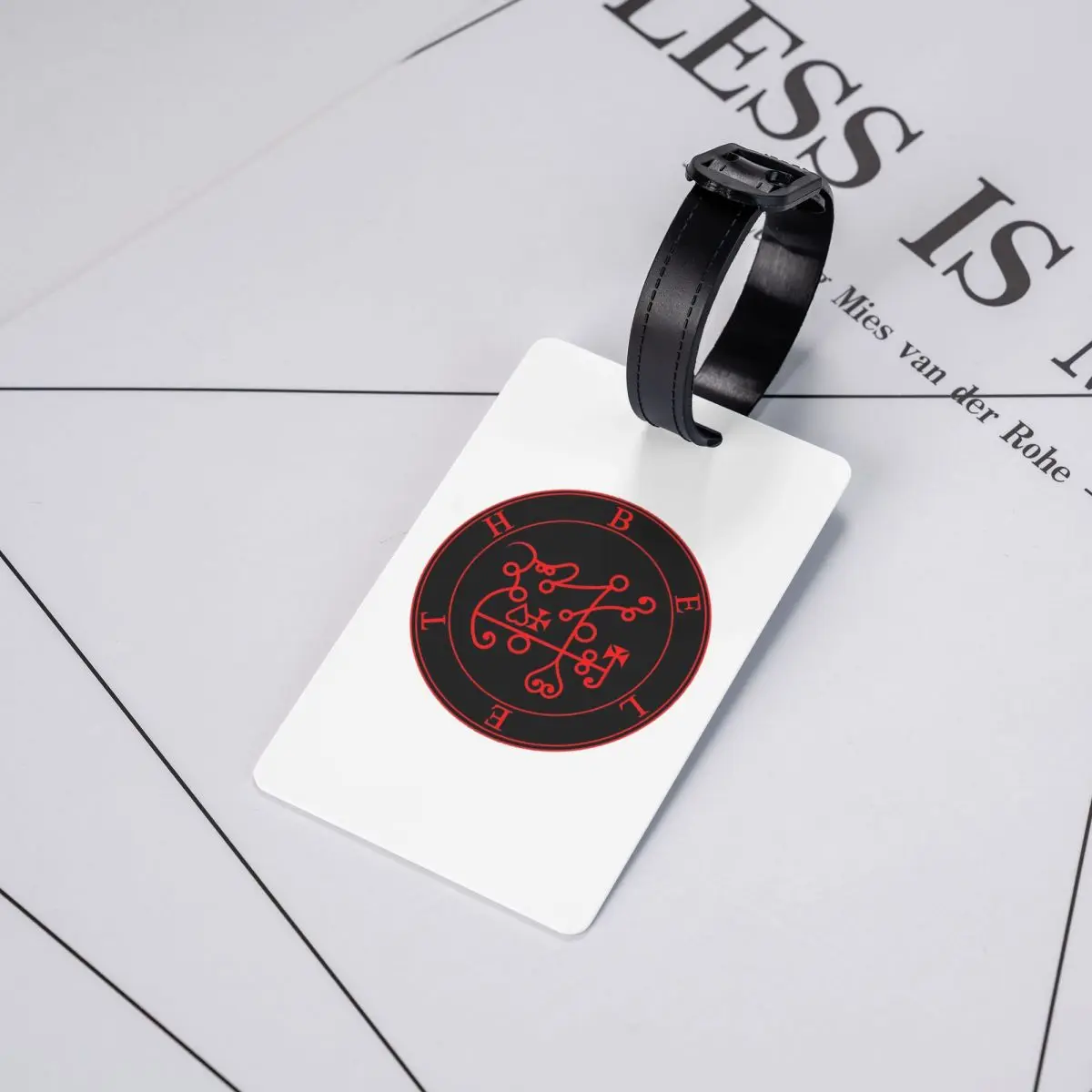 

Beleth - Goetia (red) Luggage Tags Suitcase Accessories Travel Baggage Boarding Tag Label Holder ID Name Address