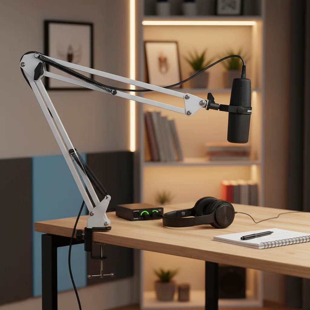 

Telescopic Bracket Microphone Holder Extendable Foldable Microphone Stand Adjustable Universal Microphone Clamp