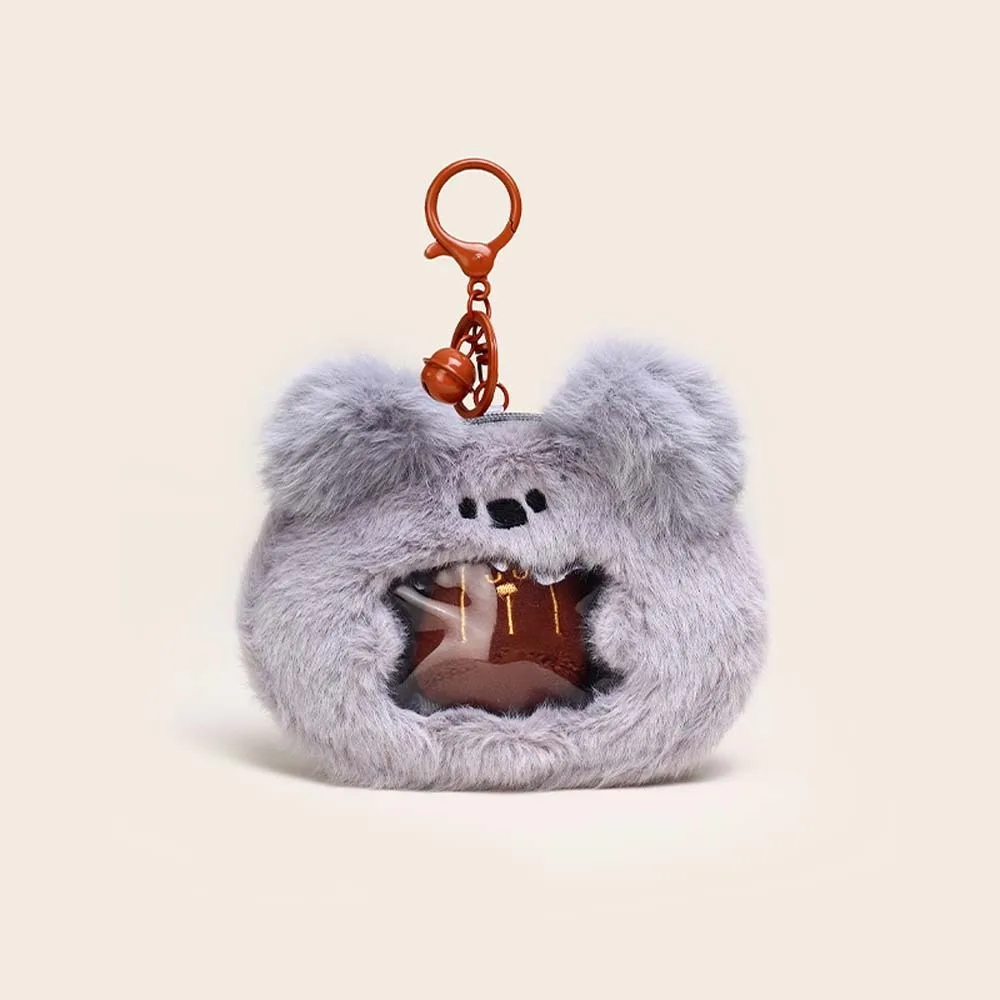 2pcs/set Lazy Bear Koala Card Cover Dust-proof Transparent Sloth Card Sleeve PVC Soft Cartoon Animal Photocard Holder Bag Charm