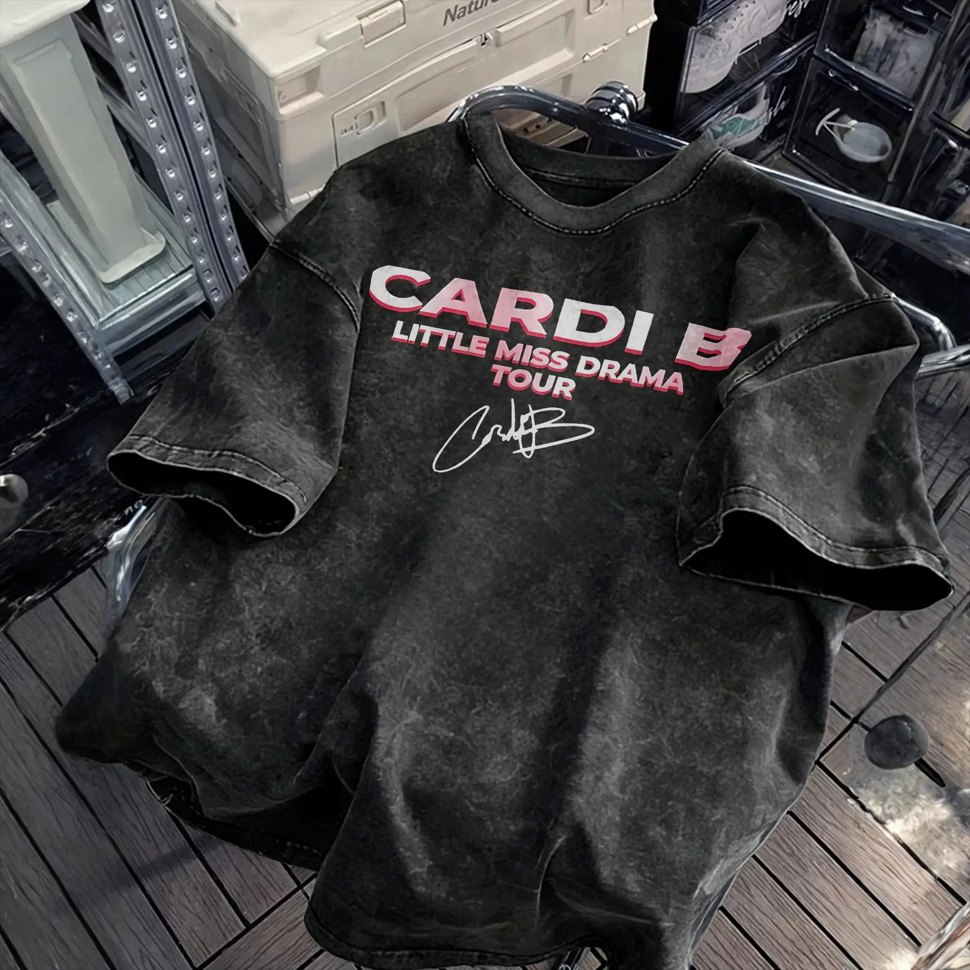 Cardi B Little Miss Drama Tour 2026  T-Shirt Summer  Funny T-Shirts Novelty Tee Shirt For Man Short-Sleeve Custom DIY Clothing