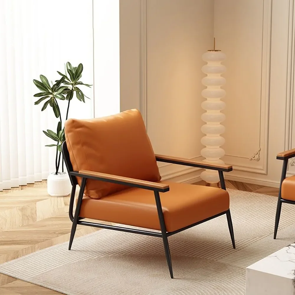 

Nordic sofa chair living room single sofa designer light luxury leisure chair simple balcony single chair Internet celebrity