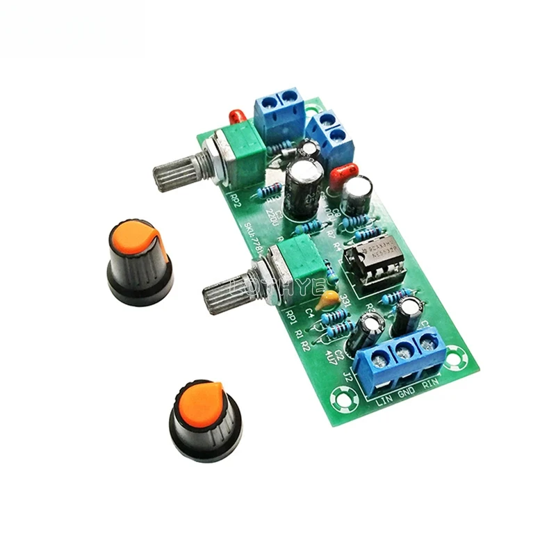 

High-precision Single Supply Low Pass Filter Board Subwoofer Preamp Board 2.1 Channel DC 10-24v 22hz-300hz