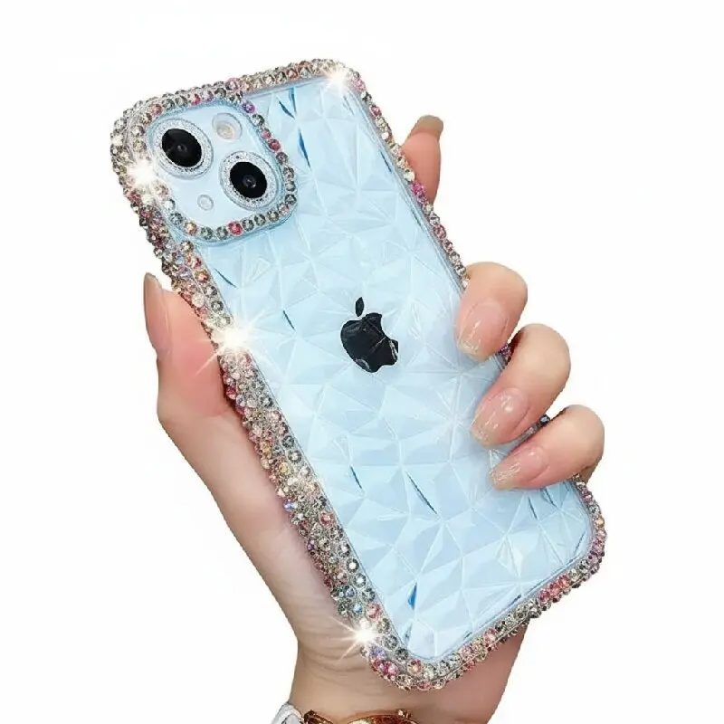 

Luxury Popular Glitter Rhinestone Bling Phone Case For iPhone 17 Pro Max 11 12 13 14 15 16 ProMax Shining Back Cover