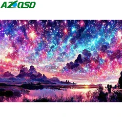 AZQSD Diamond Painting Mountain Landscape Fantasy Cross Stitch Embroidery Dream Mosaic 30x40cm Full Round Drill Rhinestones Gift