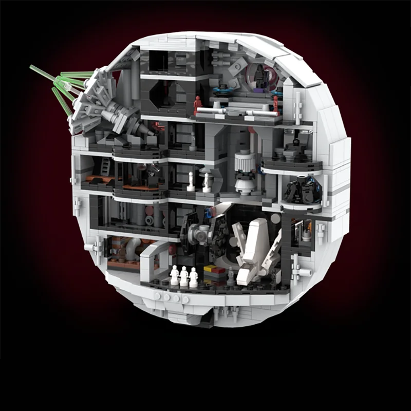 1358 pezzi MOC famoso film UCS Death Star modello di scena architettonica - fai da te assemblato giocattolo da costruzione regalo di compleanno per bambini
