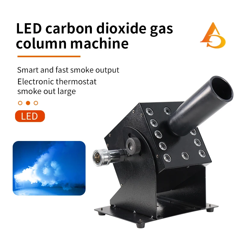 LED CO2 Jet Machine para Iluminação de Palco, Fog Machine, CO2 Cryo Jet, Efeito de Palco, 6m CO2 Gás Mangueira, DMX, 12x3W, Grátis