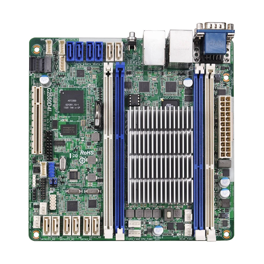 C2550D4I For ASRock Rack Server Onboard CPU Motherboard SOC Supports IPMI