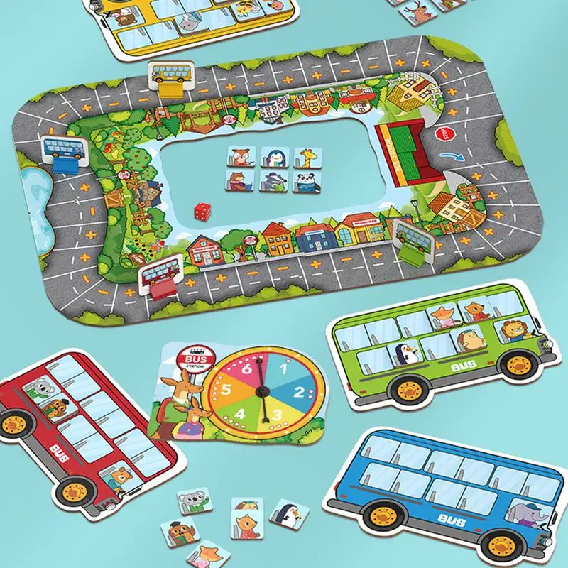 School Bus Toys For Kids 4-8 Kids Games Puzzles School Educational Bus Toy Enhance Problem-Solving Skills Kids Toys For Students