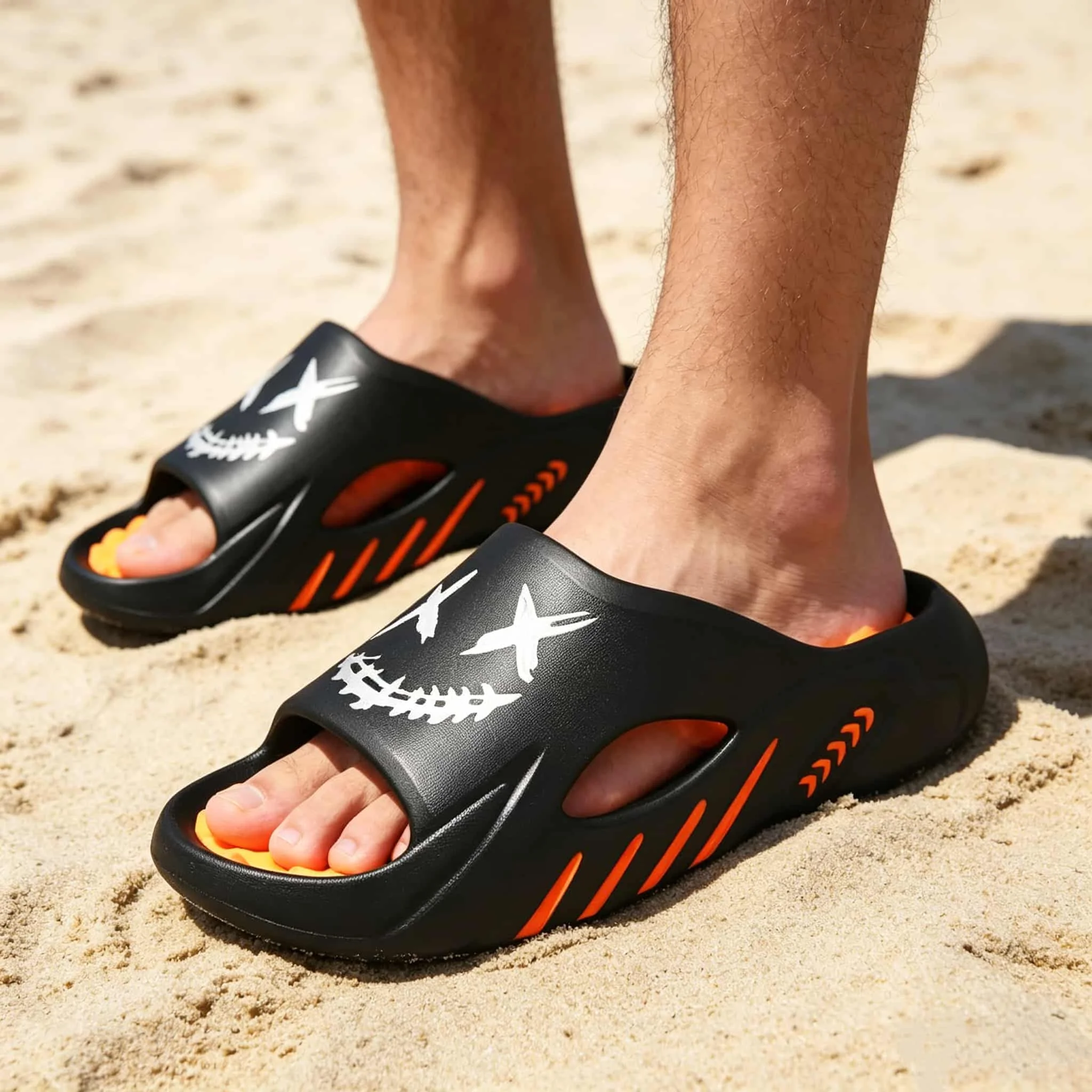 Men Slippers Summer EVA Soft-soled Platform Slides Sandals Indoor Outdoor Walking Beach Shoes Flip Flops Mens Home Shoes view 3