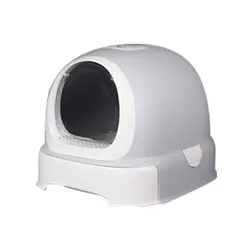 Caja de arena extra grande cerrada con ruedas y control de olores