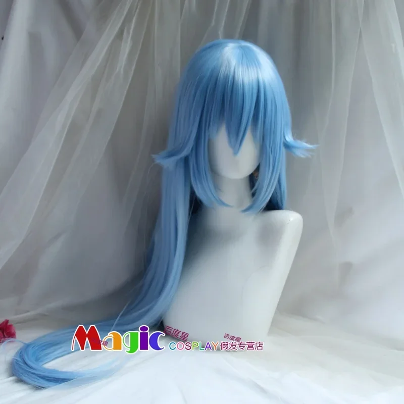 

Парик для косплея из аниме «I Get Reincarnated as a Slime Rimuru Tempest» длиной 100 см, голубой парик из волос