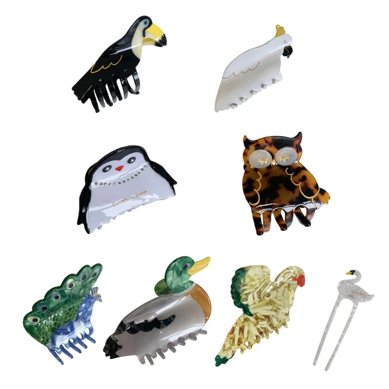 Animal Hair Clip Bird Hair Claw Clip for Thick Hair Grip Hair Clamps for Women Strong Hold Hair Accessories