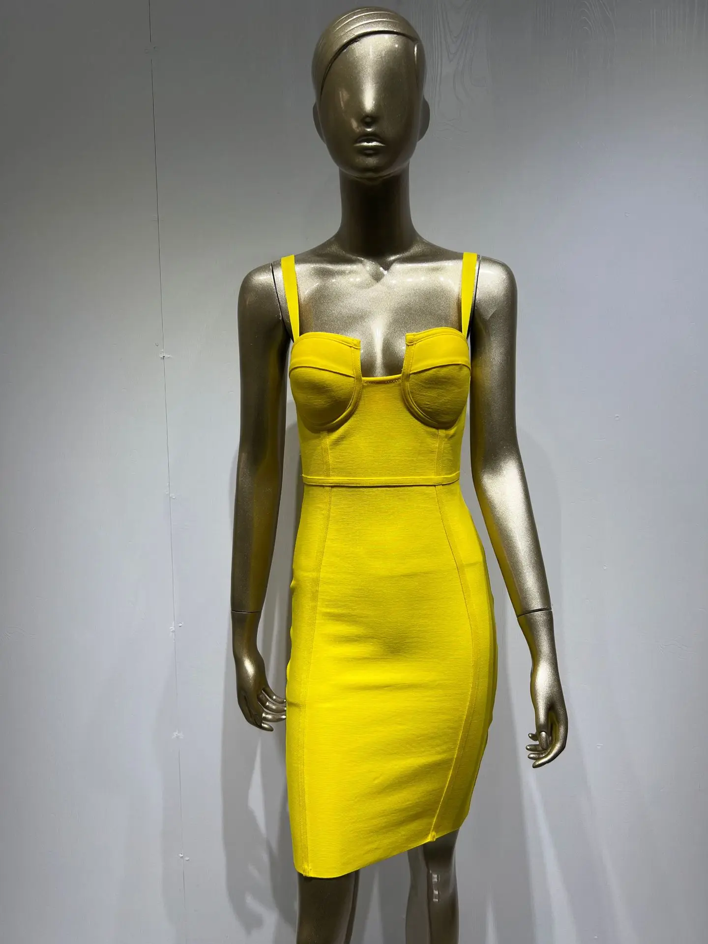新しいホット販売プレミアムクラシックセクシーなブルーセクシーな包帯サスペンダースリムヒップラップドレス宴会パーティーゴーゴーダンサー衣装