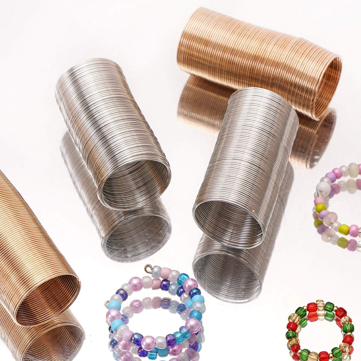 Image of 66/132 Stahldraht Ring Kreis Memory Wire Ring Kreis DIY Ringherstellung Zubehör Schmuck Material Metalldraht