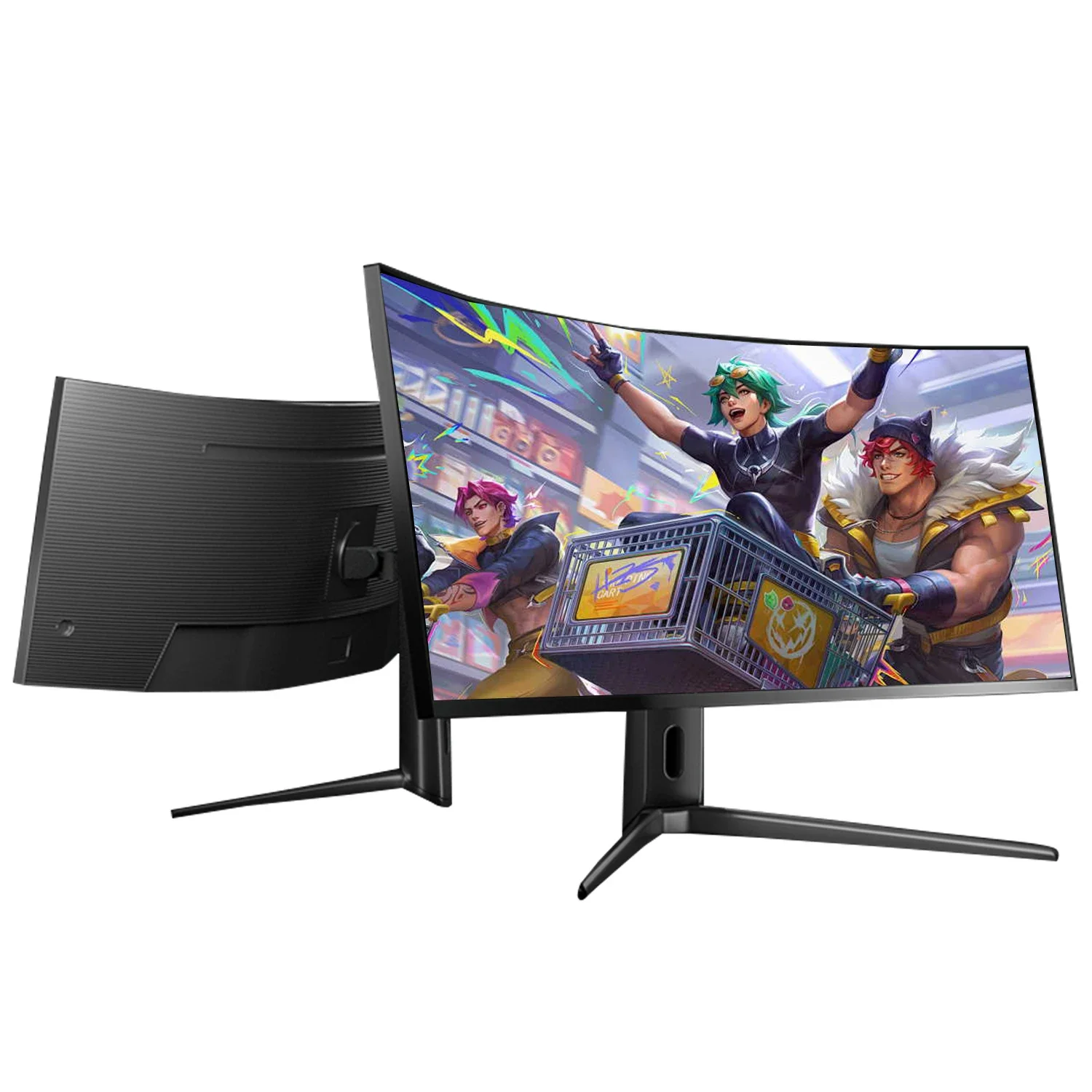 Cal ultraszeroki zakrzywiony Monitor LCD 5K 144Hz interfejs typu DP Monitor do komputera ostateczny dla komputer do gier pulpitu 3800R