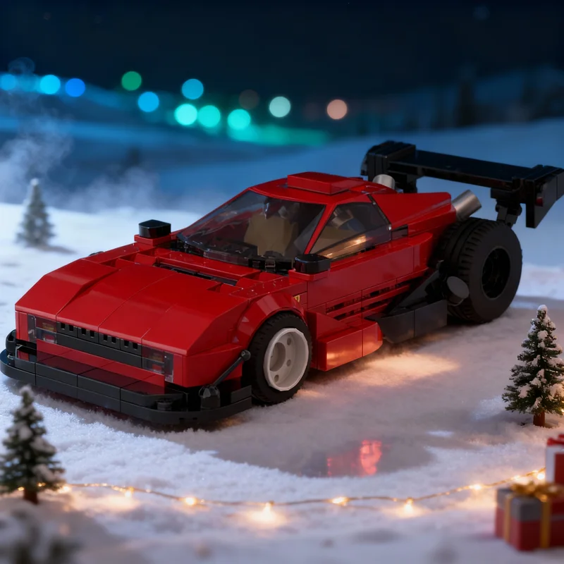 

326 деталей MOC Ferrari Testarossa Pikes Peak City Champions: Набор для сборки модели, креативный подарок, декор для демонстрации, премиум-качество