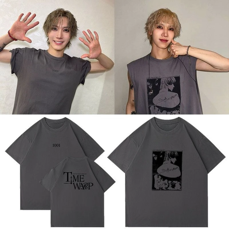 

A Loose Cotton Short-sleeved T-shirt with Printed Patterns The Same Style of Clothing As The TEN2025 Concert By VWayV Li Yongqin
