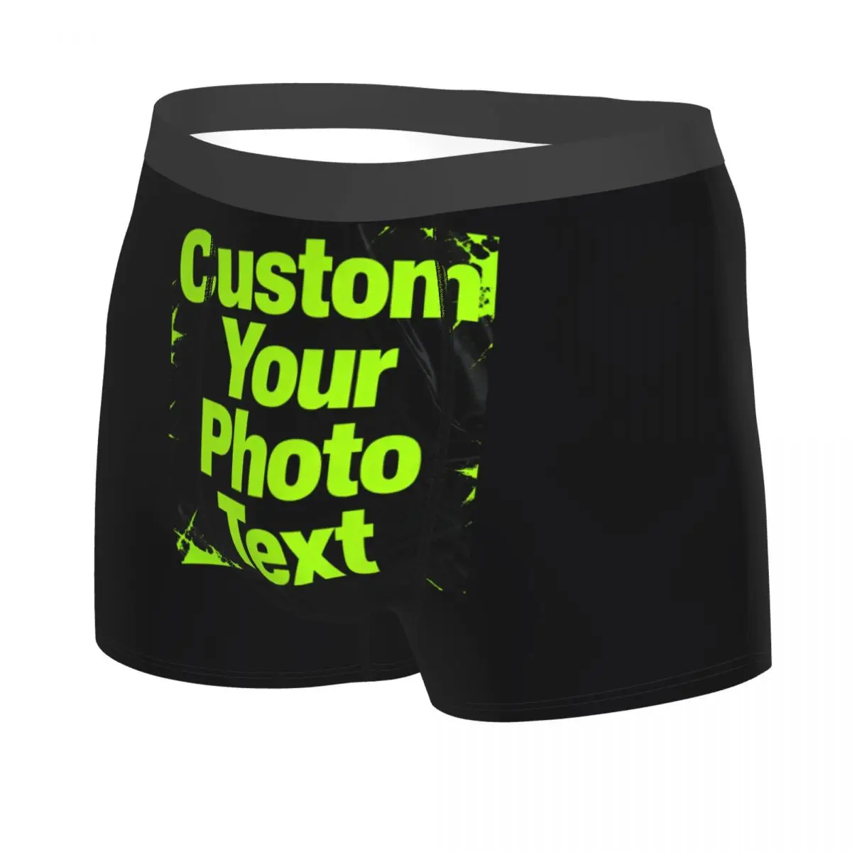 Custom Custom Your Photo Logo Text Boxers Shorts Mens Briefs Underwear Fashion Underpants