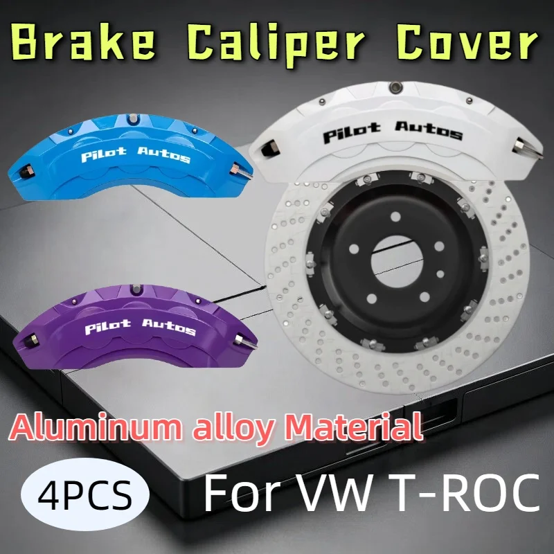 For VW T-Roc Car Brake Caliper Cover Aluminum Alloy For Volkswagen T-Roc 4MOTION 1.5TSI 2.0TSI 2.0TDI 1.0 TSI 1.5 eTSI 48V 2.0T