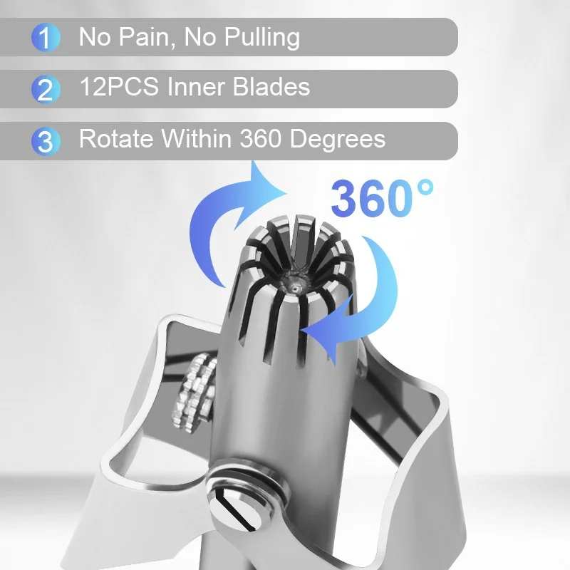 ماكينة تشذيب شعر الأنف والأذن اليدوية الجديدة من الفولاذ المقاوم للصدأ للرجال، جهاز حلاقة قابل للغسل للعناية بالوجه