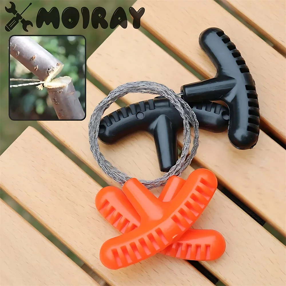 

1/2PCS Portable Stainless Steel Wire Saw with Finger Handle Outdoor Camping Hiking Pocket Manual Cutting Chain Saws Survive Tool