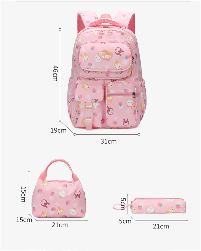 Imagem -06 - Cartoon Impresso Mochila Escolar para Adolescentes Peças Conjunto Impermeável Nylon Crianças Mochilas Crianças Mochilas Mochilas Escolares Mochila 2023