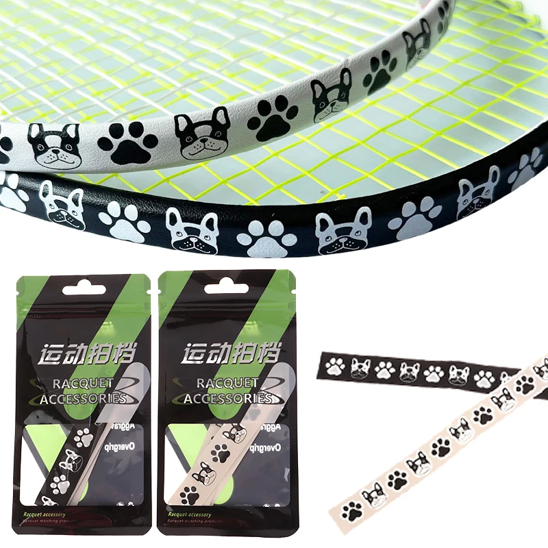 2pcs/pack PU Anti-peeling Wear Resistant Self-adhesive Badminton Racket Head Edge Protection Tape Badminton Accessories