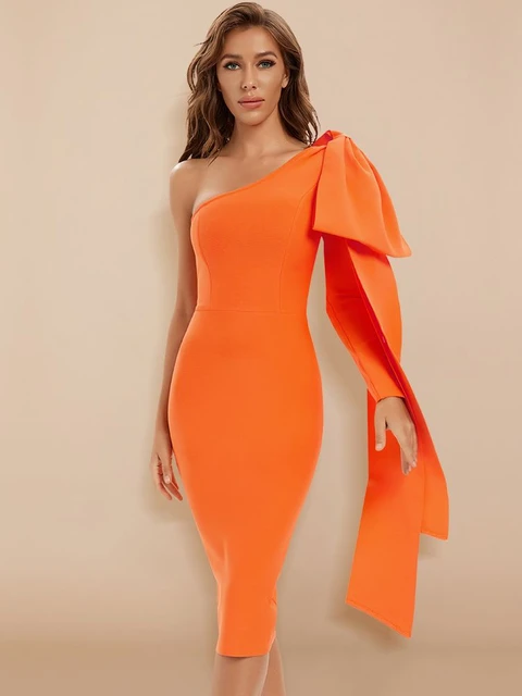 Sheath wolawu One Shoulder Orange