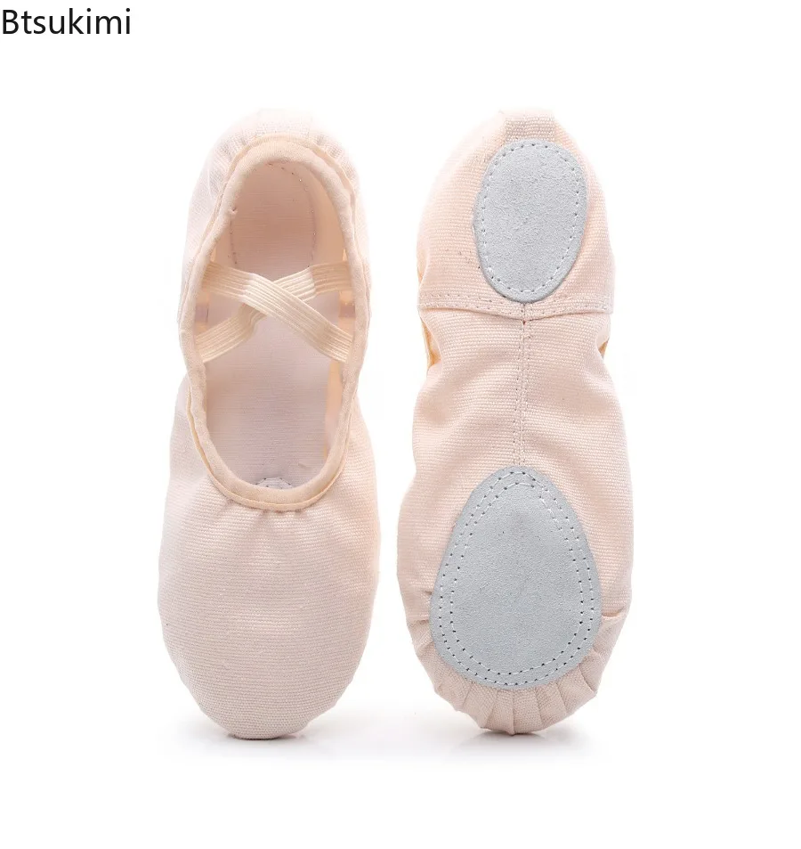 Girls Kids Canvas Pointe Shoes Dance Slippers High Quality Ballerina Practice Ballet Shoes 5 Color Ballet Professional Shoes