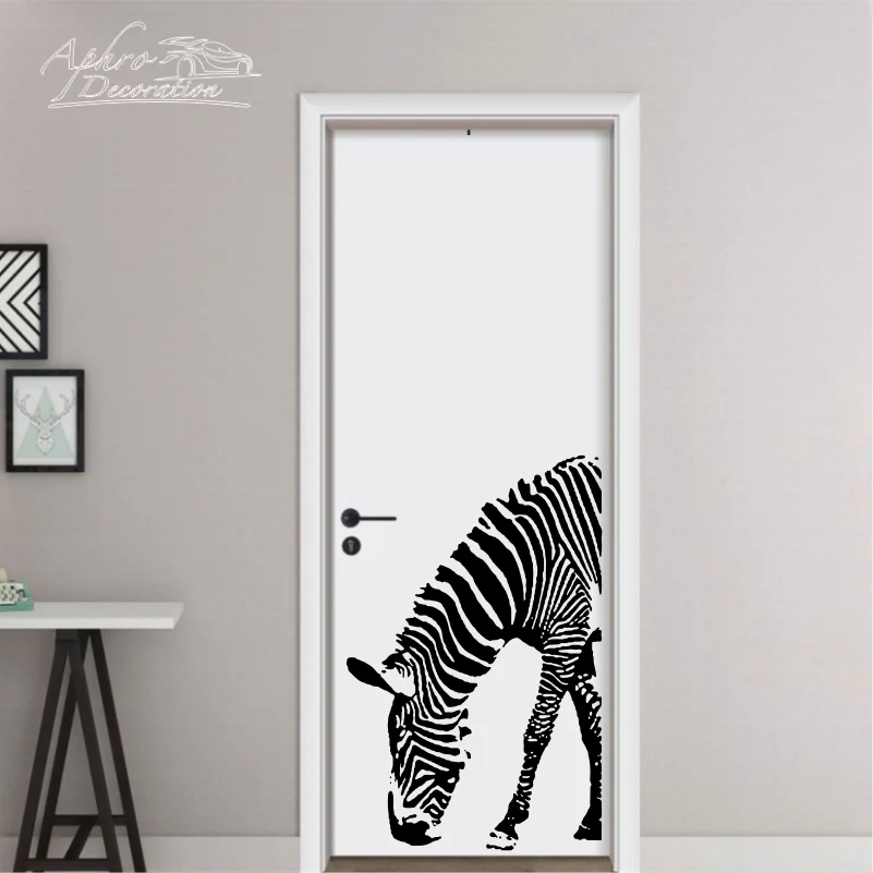 Zebra Muursticker Adesivo De Parede DIY Wall Stickers Abstract Art Black Decor Animal Stickers Decoration Maison