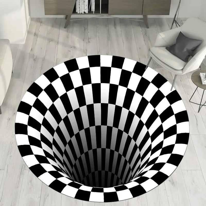 3D Optical Illusion Round Rug 2