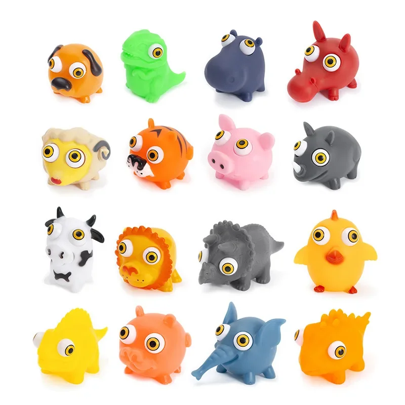 Pop Out Eyes Squeezing Toy, Animais, Porcos, Ovelhas, Leões, Descompressão Fidget, Antistress, Alívio do Estresse Sensorial, Kids Gift