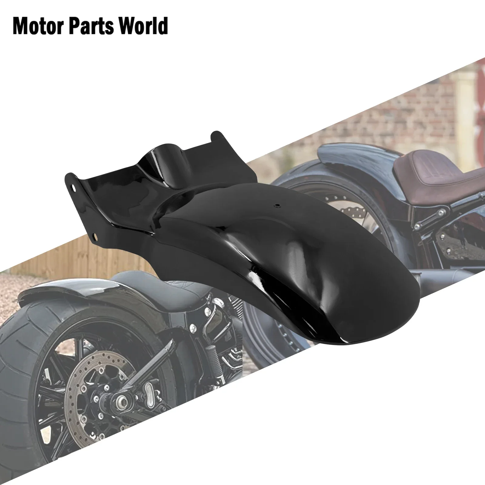 Motorcycle Rear Short Fender Mudguard Cover Gloss Black For Harley Softail Breakout Fat Boy FXDR FXBRS FLSTF 2018-2021 2022 2023