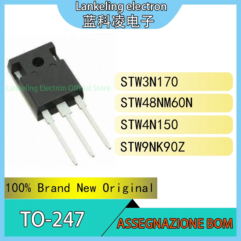 

STW3N170 STW48NM60N STW4N150 STW9NK90Z 100% Brand New Original TO-247 Chip IC