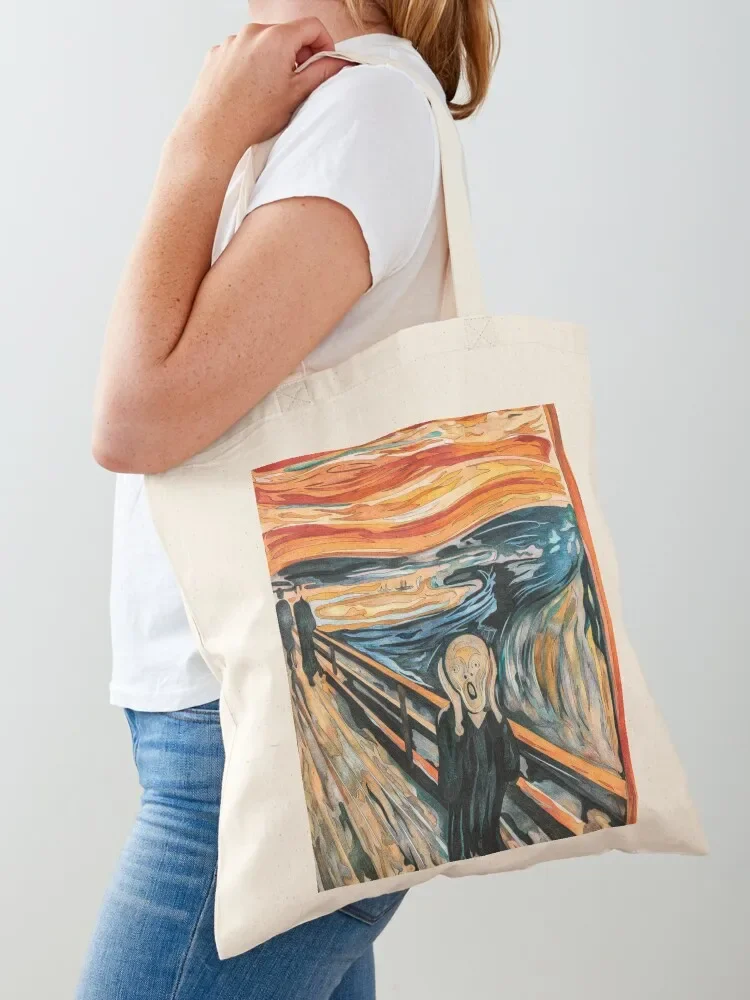 The Scream, Norwegian Expressionist Painting By Artist Edvard Munch In 1893, Expressionist Art, Inspired Recreation Tote Bag