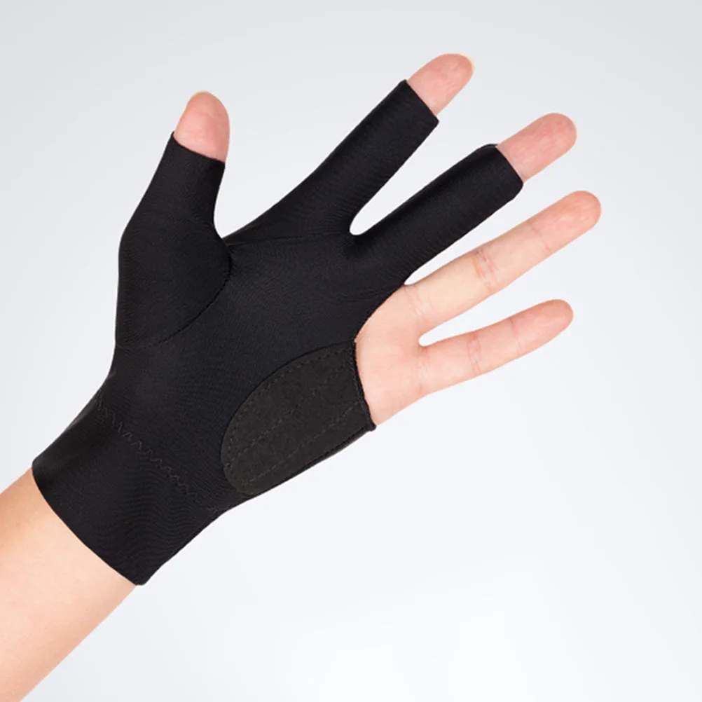 

2Pcs Black Left Hand Billiard Gloves Portable Breathable Comfortable Protective Sports Snooker Cue Accessories Elastic