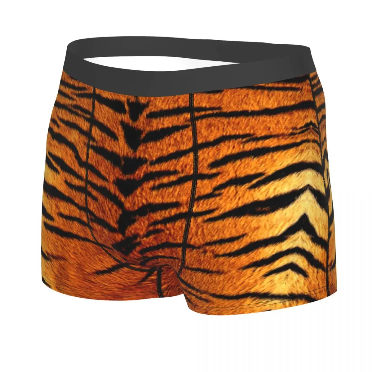 Custom Tropical Wild Animal Tiger Boxers Shorts Panties Men's Underpants Breathable Animal Fur Skin Texture Briefs Underwear