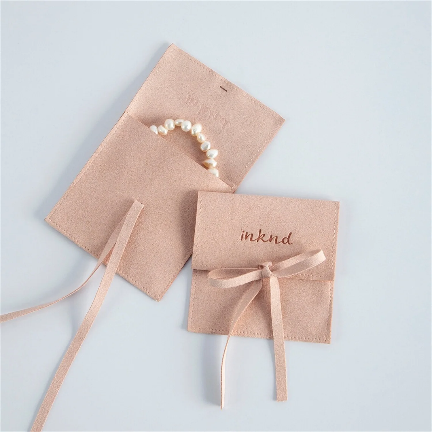 

50pcs custom jewelry packaging pouch personalization logo envelope bags microfiber ring earrings pouch embossing logo multicolor