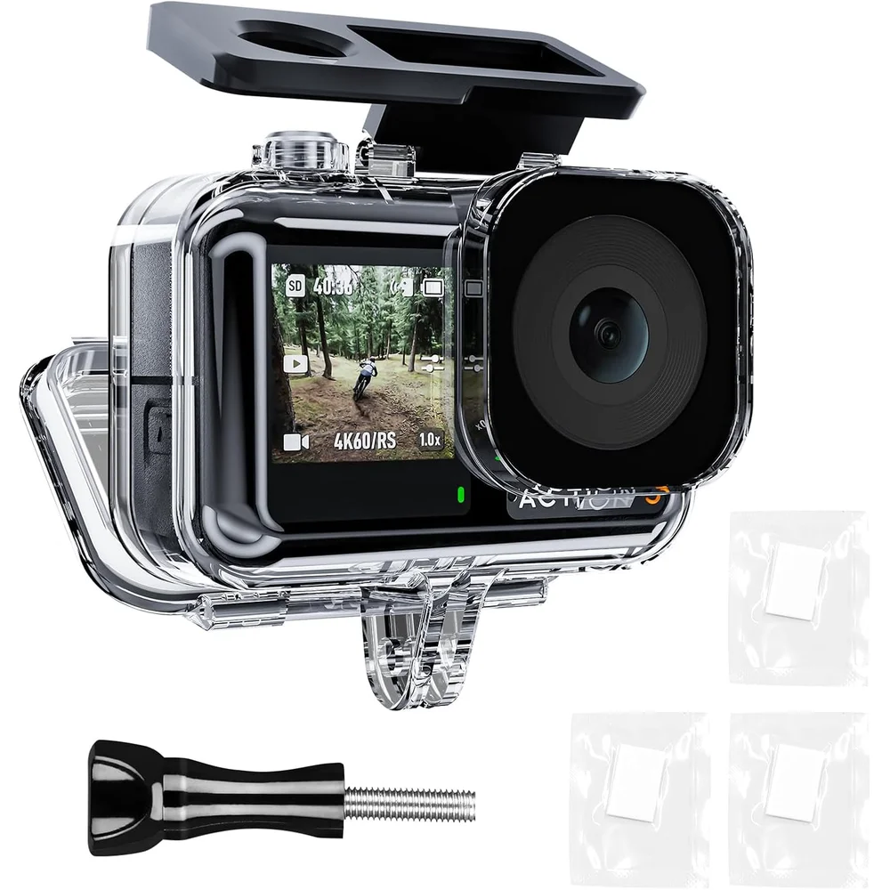

TELESIN Waterproof Case for DJI Action 5 Pro 4/3 Camera, with Anti-Fog Underwater Housing Shell Supports 45M/148FT Deep Diving