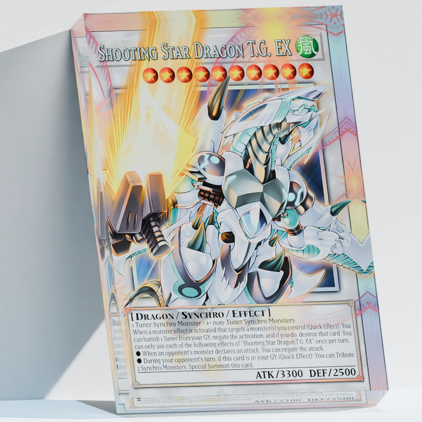 Yu-Gi-Oh YGO Shooting Star Dragon T.G. EX Clear Acrylic Block Anime Goods Desktop Ornament Desk Decor Collection Gift