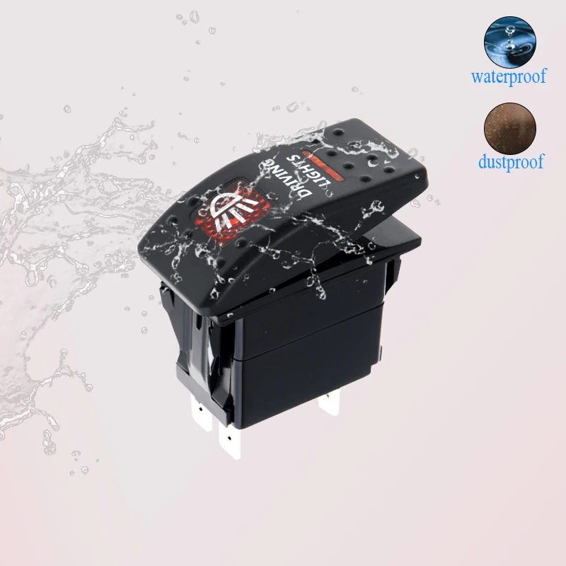 Marine Boat Rocker Switch Red Led Light Bar ON OFF / ON OFF ON / Momentary Toggle Switch for Auto Car NARVA Carling Polaris RZR