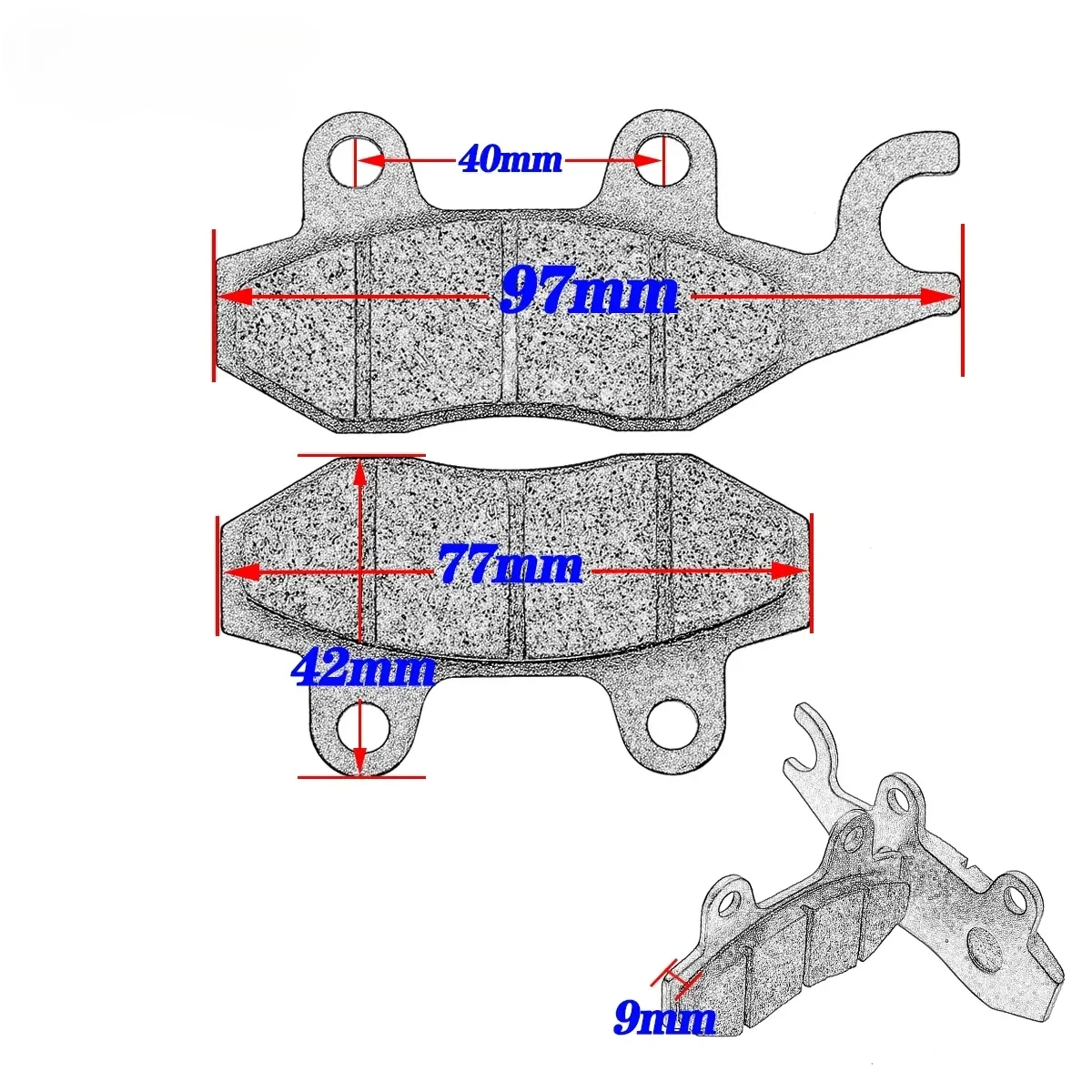 Front Rear Brake Pads Kit For KAWASAKI EX250R Ninja EX250 R 2008- 2012 EX300 Ninja 2013-2016 Dirt Pit Bike XCMT Motorcycle Parts