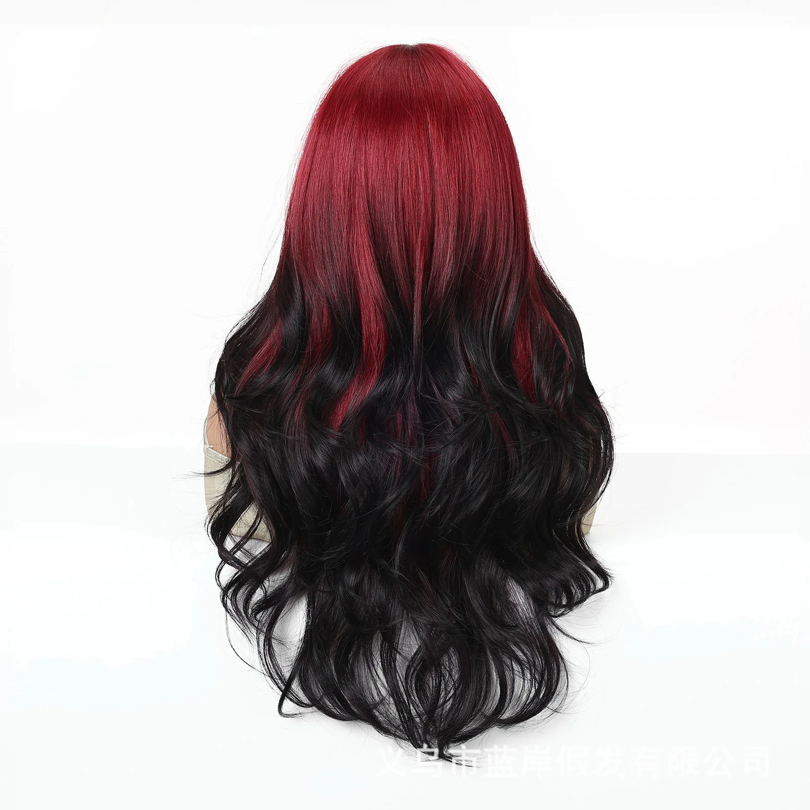 Red Black Ombre Wig for Women Long Wavy Hair Wigs Body Wave Wear and Go High Quality Synthetic Wigs Christmas Halloween Cosplay