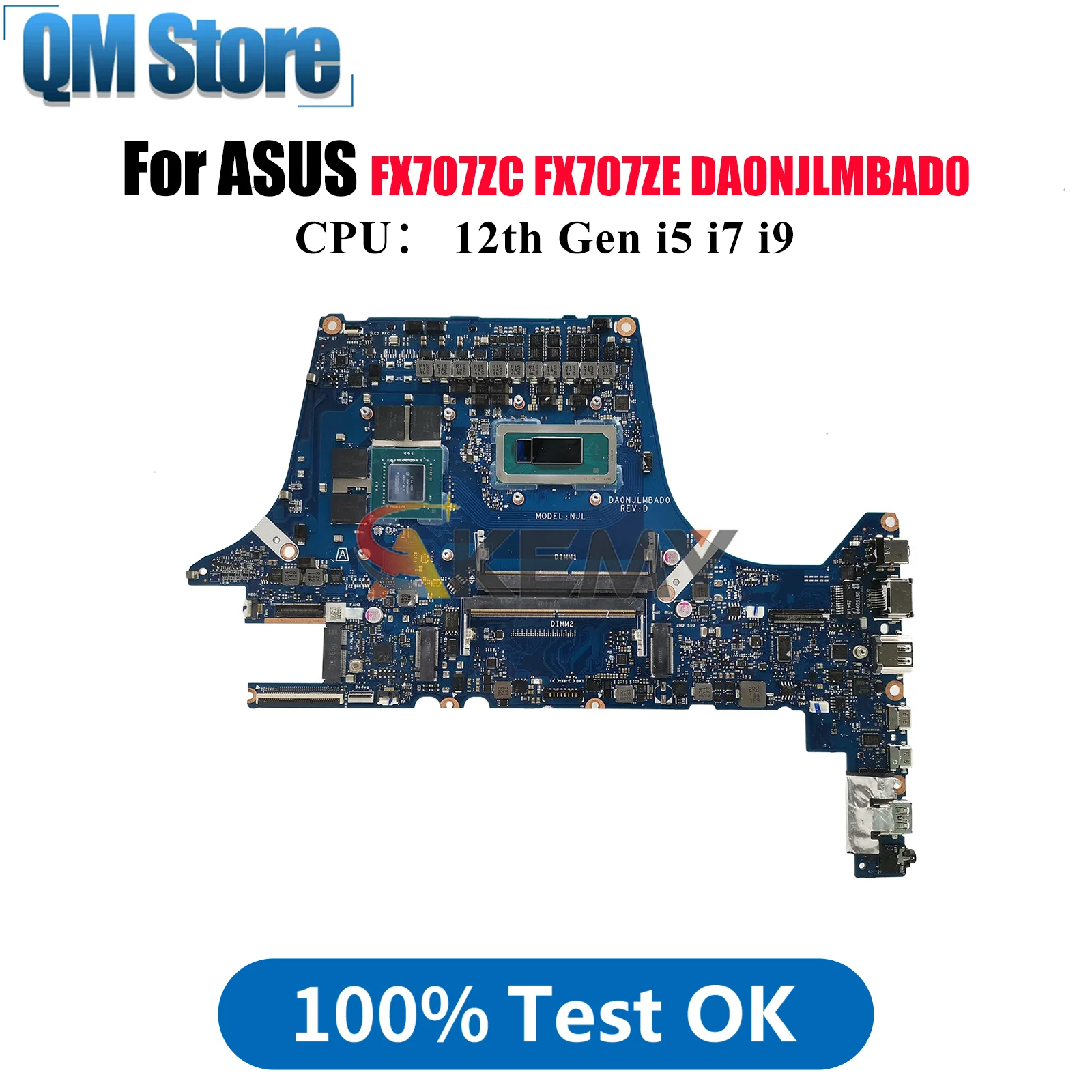 

DA0NJLMBAD0 Материнская плата для ноутбука ASUS TUF Gaming FX507Z FX707ZC FX707ZF FX707ZE Материнская плата с 12-го поколения i5 i7 i9 tests OK stk