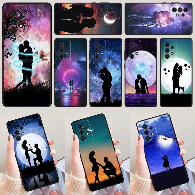 Moon Love Valentine Galaxy For Samsung Galaxy A52 A72 A73 A20e A21S A50 A70 A11 A12 A42 A31 A40 A51 A71 A32 A80 A91 Phone Case