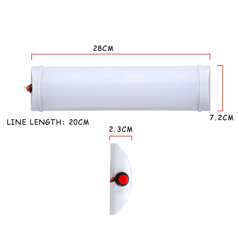 72LED 12V 24V oświetlenie sufitowe RV wewnętrzna przyczepa łódź ładunkowa lampa samochodowa do samochodu akcesoria Van dodatkowa lampa LED do