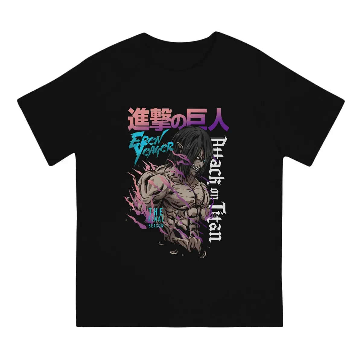 TATAKAE_ GRAPHIC T-SHIRT T Shirts for Men Cotton Funny T-Shirt O Neck Attack on Titan Tee Shirt Short Sleeve Clothing Gift Idea