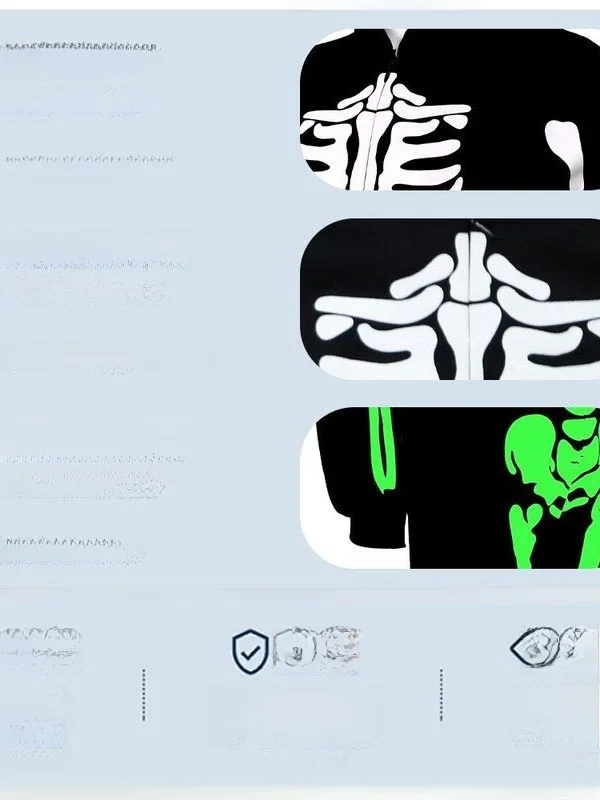 Luminous Skull Cosplay Jumpsuit Costume Halloween Glow in the Dark Skeleton Suit Women's Traditional Chinese Costume